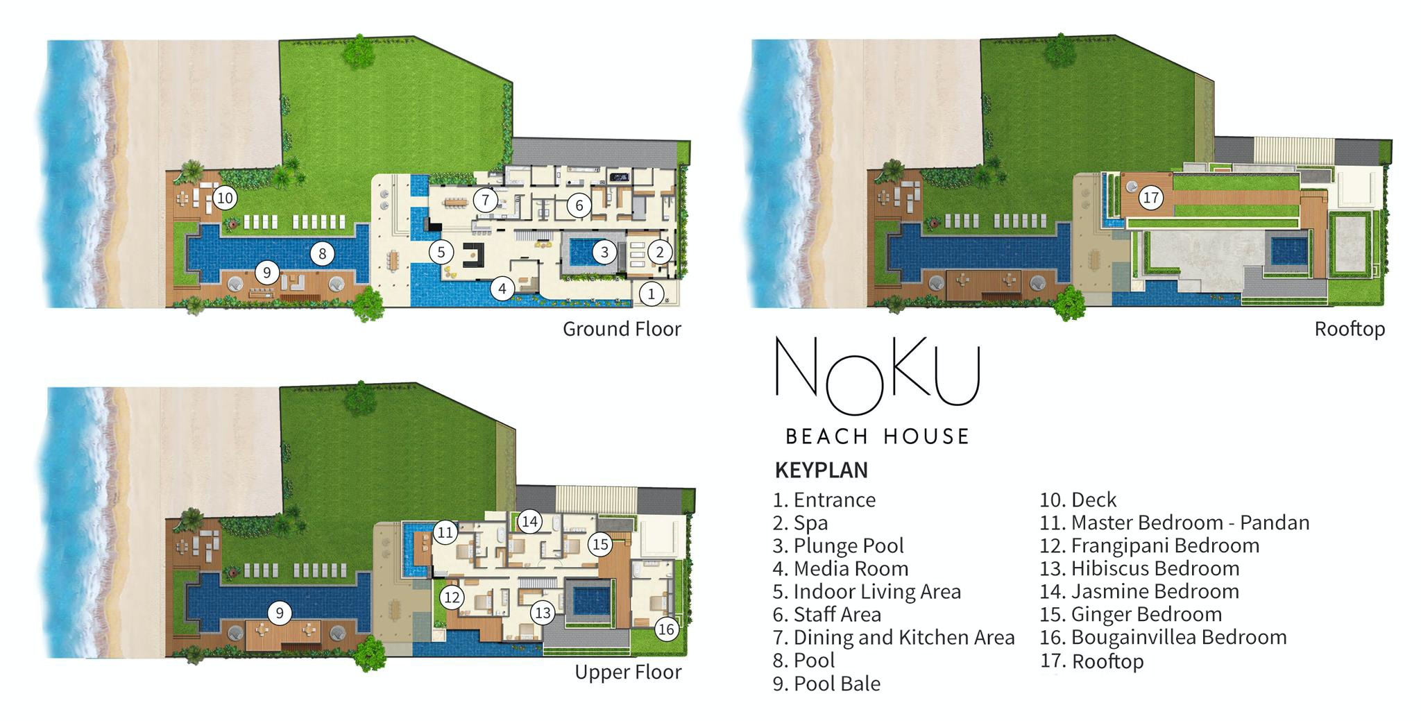 Noku Beach House - Floorplan